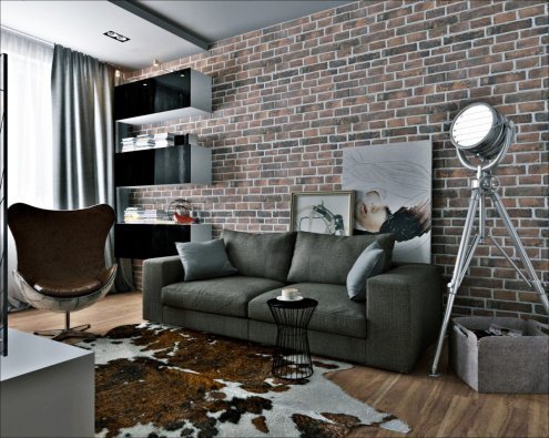 Искусственный камень плоский White Hills Кельн Брик 324-60 коричневый рис 2