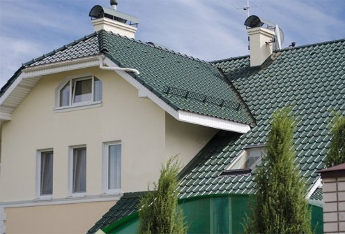 Керамическая черепица рядовая Braas Рубин 13V зеленая ель топ-глазурь 436х274 мм рис 4