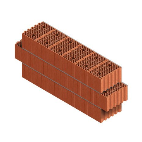 Керамический блок поризованный Porotherm 38 Thermo 10,67 NF 380х250х219 М100 рис 13