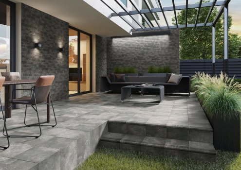 Клинкерная плитка Paradyz Arteon G1 grys 245х66х7,4 мм плоский элемент рис 2