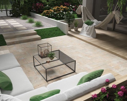 Керамогранит Paradyz Burlington Ivory структурированная 600х600х20мм рядовая плитка - рис 3