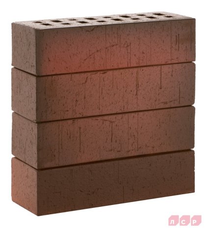 Кирпич клинкерный ЛСР Ричмонд М300 красный флэш 0,7 NF винтаж рис 1
