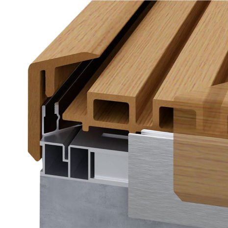 Композитный уголок F-профиль Legro 70х40х2500 мм Maple рис 2