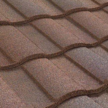 Композитная черепица гонт Metrotile MetroRoman кофейно-серый с посыпкой 1280х410 мм рис 1