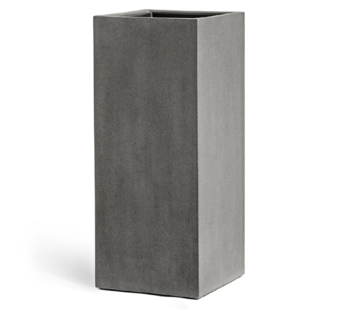 Кашпо TREEZ Effectory Beton высокий куб 310x310x970 мм тёмно-серый бетон 41.3317-02-010-GR-97 рис 1