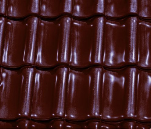 Керамическая черепица рядовая Meyer-Holsen Vario Hohlfalzziegel коричневый "бонгосси"  глазурь 425х260 мм рис 1