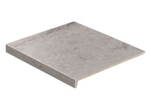 Клинкерная плитка Stroeher Keraplatte Gravel blend, цвет: 962 grey, глазурованная (ступень рядовая - лофт) 294х340х35х11мм, арт.9430 рис 1