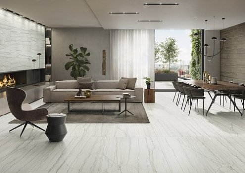 Керамогранит Italon Charme Advance Floor Progect Platinum White патинированная 600х1200х9 мм рядовая плитка 610015000584 рис 2