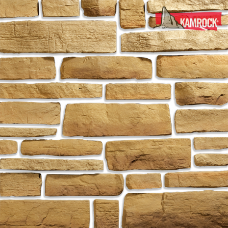 Искусственный камень угловой Kamrock Древний пласт 04542 желтый рис 1