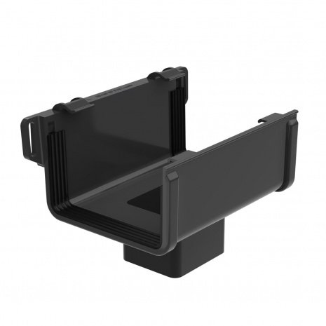 Водосточная система GALECO PVC2 воронка 135/80 мм, ПВХ, цвет: графит рис 1