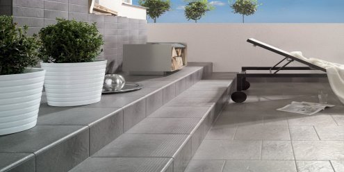 Ступень-флорентинер Westerwalder Atrium цвет: темно-серый, поверхность: глазурованная размер: 310х310х9,5мм, ступень фронтальная WKS31100 рис 2
