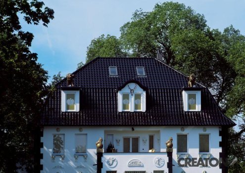 Керамическая черепица рядовая Creaton Premion noblesse kristall-schwarz  глазурь 460х280 мм рис 2