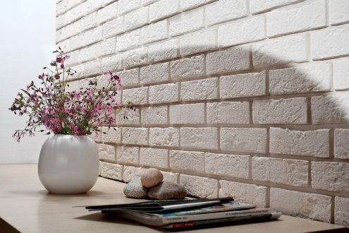 Искусственный камень плоский Eco Stone Сиэтл 00 белый рис 2