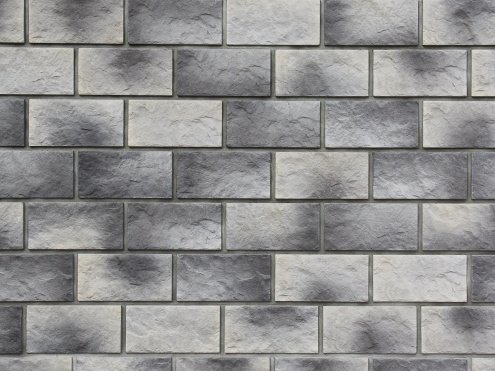 Искусственный камень плоский Atlas Stone Известняк широкий 023 серый рис 1