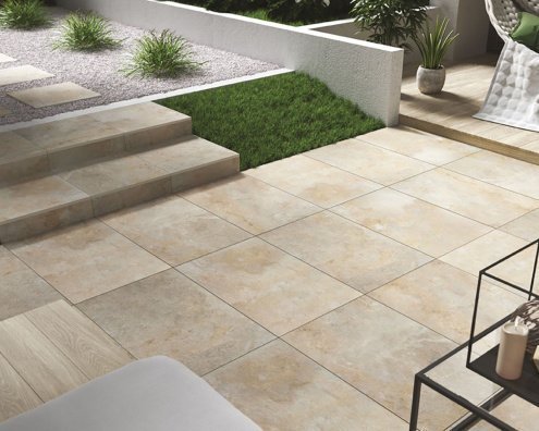 Керамогранит Paradyz Burlington Ivory структурированная 600х600х20мм рядовая плитка - рис 2