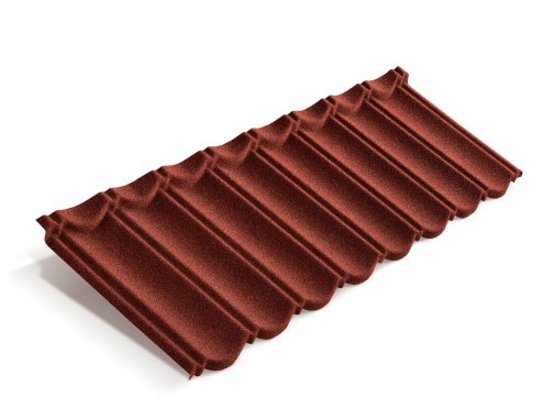 Композитная черепица гонт Metrotile MetroBond красный с посыпкой 1330х410 мм рис 2
