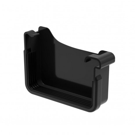 Водосточная система GALECO PVC2 заглушка правая, ПВХ, цвет: графит рис 1