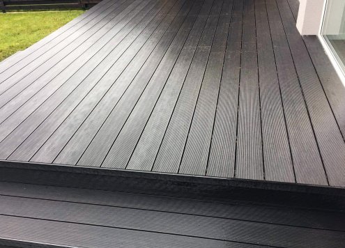 Террасная доска Terradeck Eco, односторонний профиль, шлифованная, размер: 155*28*5000мм, цвет: черный рис 4