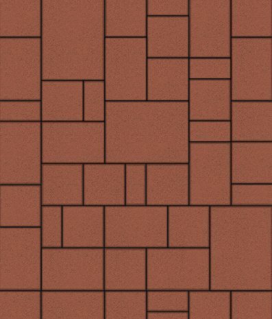 Тротуарная плитка Выбор Стандарт Мюнхен красный частичный прокрас 280/210/140/70х210/140х60 мм рис 1