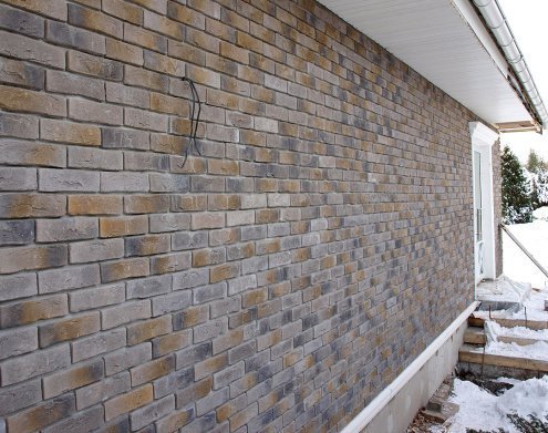 Искусственный камень плоский White Hills Бергамо брик 370-80 серый рис 2