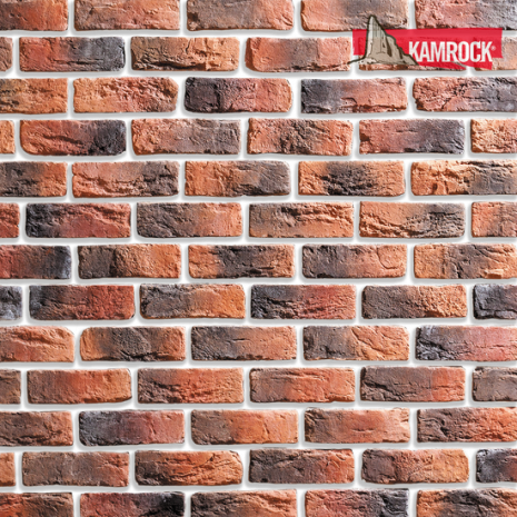 Искусственный камень угловой Kamrock Ганзейский кирпич 35082 оранжевый рис 1