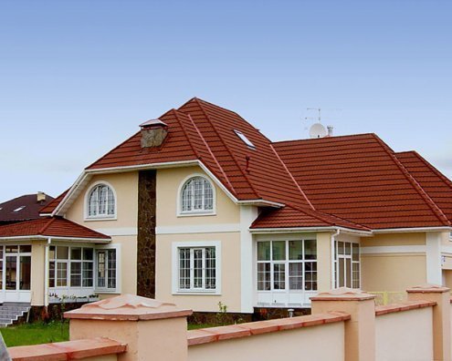 Композитная черепица гонт Metrotile MetroBond красный с посыпкой 1330х410 мм рис 3