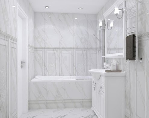 Керамическая плитка Kerama Marazzi Прадо белый глянцевая 400х200х10мм плинтус FME002R рис 2