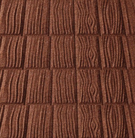 Композитная черепица гонт Metrotile iShake терракотовый с посыпкой 1340х430 мм рис 1