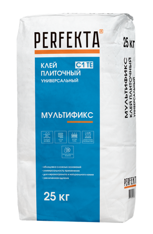 Клей плиточный универсальный Perfekta Мультификс C1 TE серый 25 кг 0732 рис 1