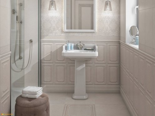 Керамическая плитка Kerama Marazzi Гран Пале бежевый глянцевая 400х250х8мм декор панель 6353 рис 2