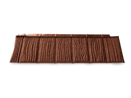 Композитная черепица гонт Metrotile iShake терракотовый с посыпкой 1340х430 мм рис 2