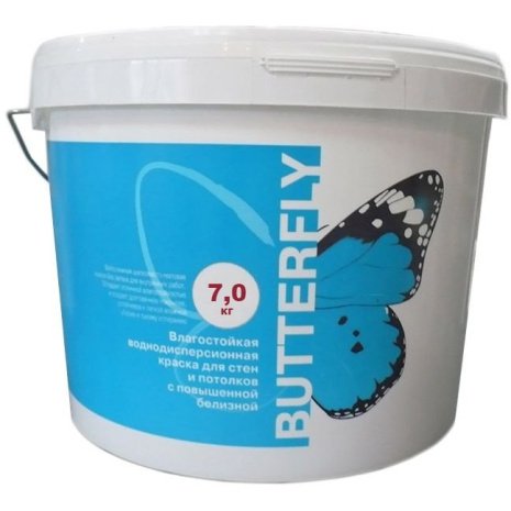 Краска влагостойкая Derufa Butterfly 7 кг рис 1