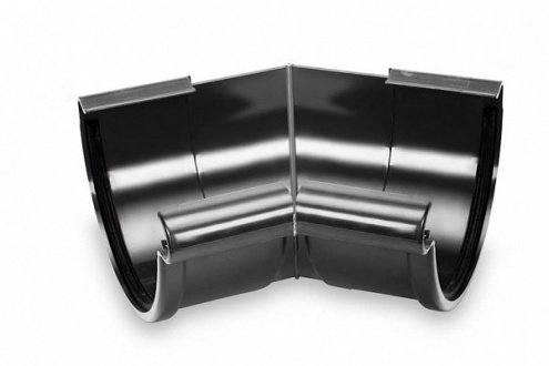 Водосточная система GALECO PVC 152/100(80)мм, внутренний угол желоба 135гр, ПВХ, цвет: графит рис 1