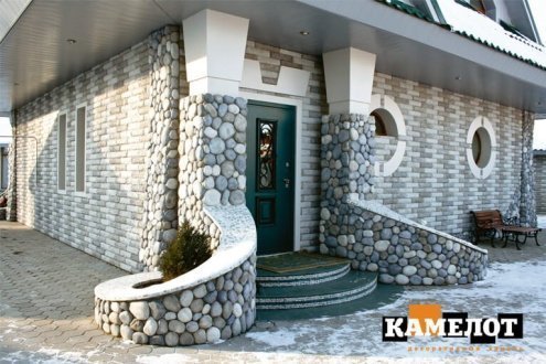 Искусственный камень угловой Камелот Юкон 2073 серый рис 2