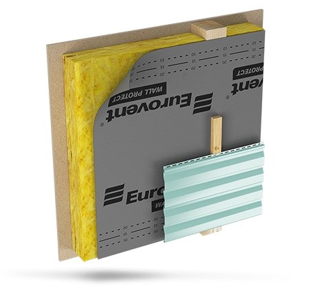 Ветрозащитная мембрана Eurovent Wall Protect 100 г/м2 50х3 м серый/серый рис 3