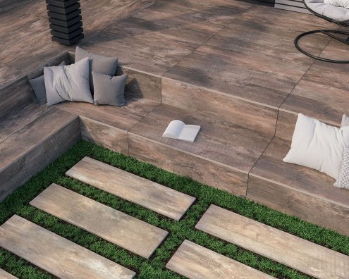 Керамогранит Paradyz Wetwood Beige структурированная 1200х300х20мм рядовая плитка - рис 2