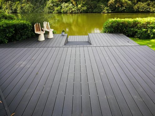 Террасная доска Terradeck Eco, односторонний профиль, шлифованная, размер: 155*28*5000мм, цвет: черный рис 6