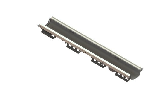Лоток водоотводный пластиковый PolyMax Basic ЛВ-10.15.08-ПП усиленный, размер: 1000х156х82мм, Standartpark, арт.8017-М рис 1