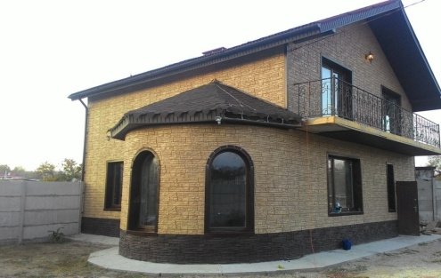 Искусственный камень плоский Atlas Stone Крепостная стена 057 коричневый рис 3