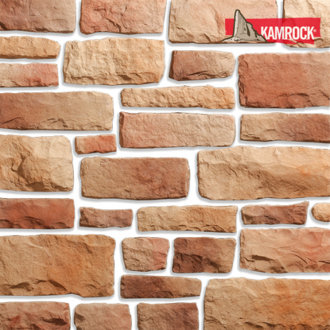 Искусственный камень плоский Kamrock Грубый скол 04060 коричневый рис 1