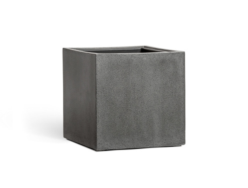 Кашпо TREEZ Effectory Beton куб 400x400x400 мм тёмно-серый бетон 41.3317-02-005-GR-40 рис 1