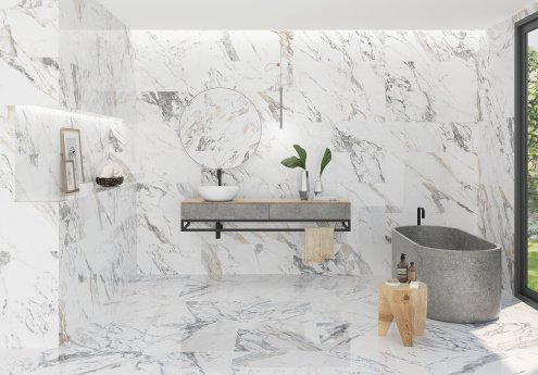Керамогранит Italon CHARME EVO FLOOR PROJECT Statuario cerato/rettificato 600х300х10мм рядовая плитка 610015000235 рис 2