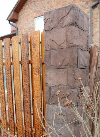 Искусственный камень плоский Eco Stone Денвер 07-31 коричневый рис 3