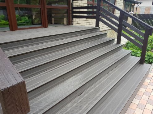 Террасная доска Terradeck Velvet, односторонний профиль, шлифованная, размер: 152*28*4000мм, цвет: серый рис 2