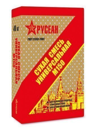 Сухая смесь М-150 Русеан универсальная (рецептура №2), цвет: серый (мешок 40кг) рис 1