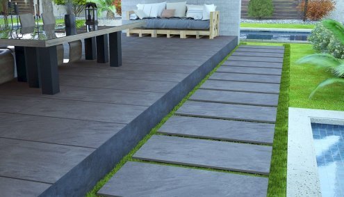 Керамогранит Ocean Ceramic Iran цвет: Belstone Antracite, поверхность: Матовая размер: 597х1197х20мм, рядовая плитка IRN000031 рис 2