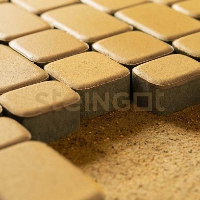 Тротуарная плитка Steingot Стандарт Классика желтый частичный прокрас 86/115/172х115х60 мм рис 2