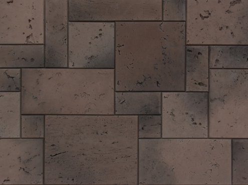 Искусственный камень плоский Atlas Stone Травертин 30х40 177 коричневый рис 1
