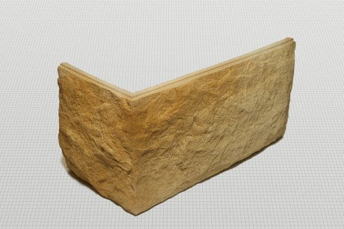 Искусственный камень угловой Atlas Stone Гранит 051/широкий 12,5см бежевый рис 3