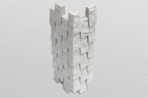 Искусственный камень угловой Atlas Stone Кварцит 10 025с/(вертикаль) серый рис 3